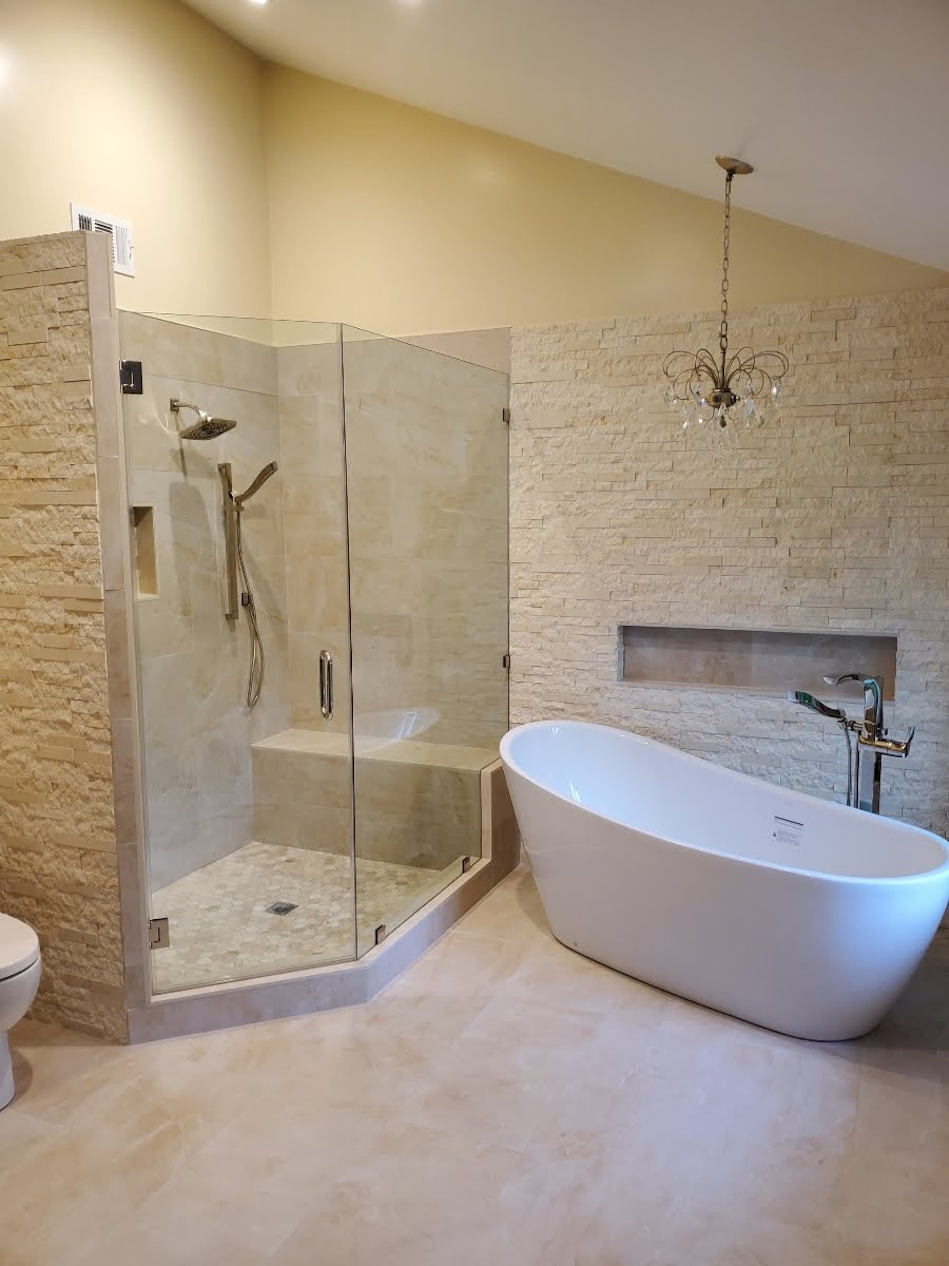 Shower door installation